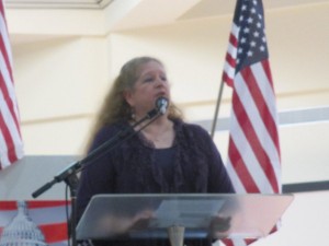 Rabbi Judy participating in the National Day of Prayer, May, 2014